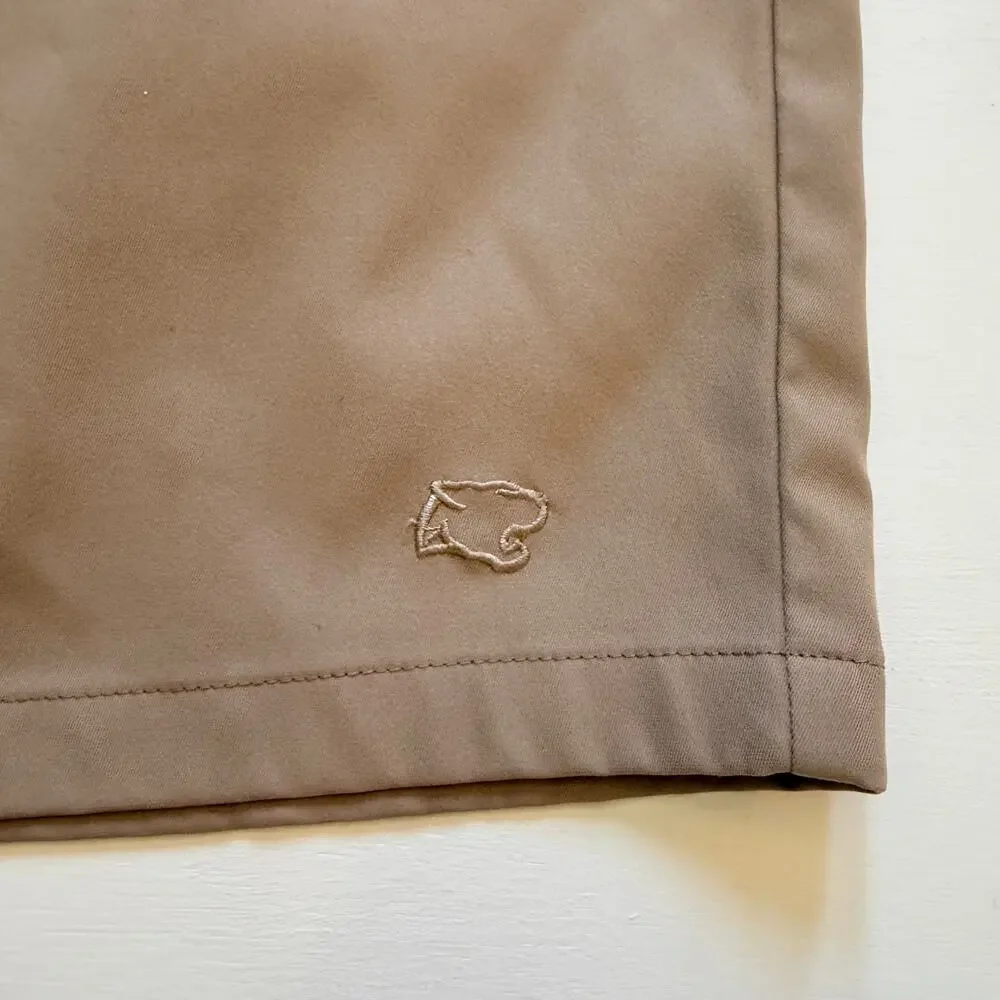 Lands End Boys School Uniform Khaki Active Chino Performance Shorts Size 16